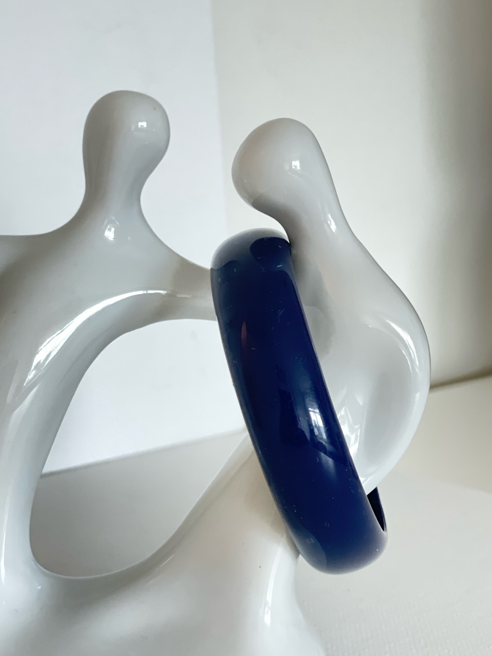 Vintage Blue Lucite Bangle Bracelet Hong Kong